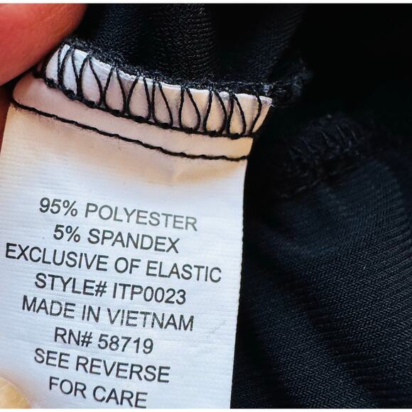 NY Collection Womens Black Cropped Wide Leg Pants Petite Medium Gauchos Palazzos - Picture 9 of 10